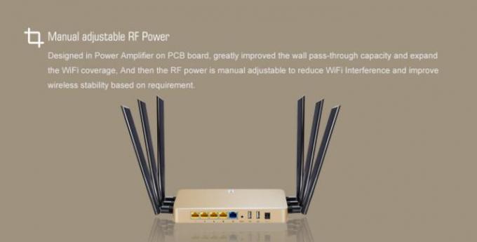 Desktop 11AC Wireless Router Authentication Advertisement Support 1200Mbps